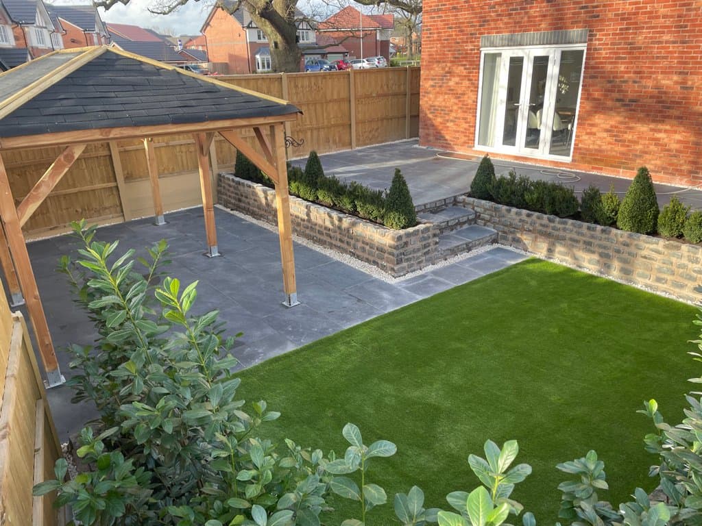New planting and hard landscaping taking shape on the Gorsty Way, Congleton project