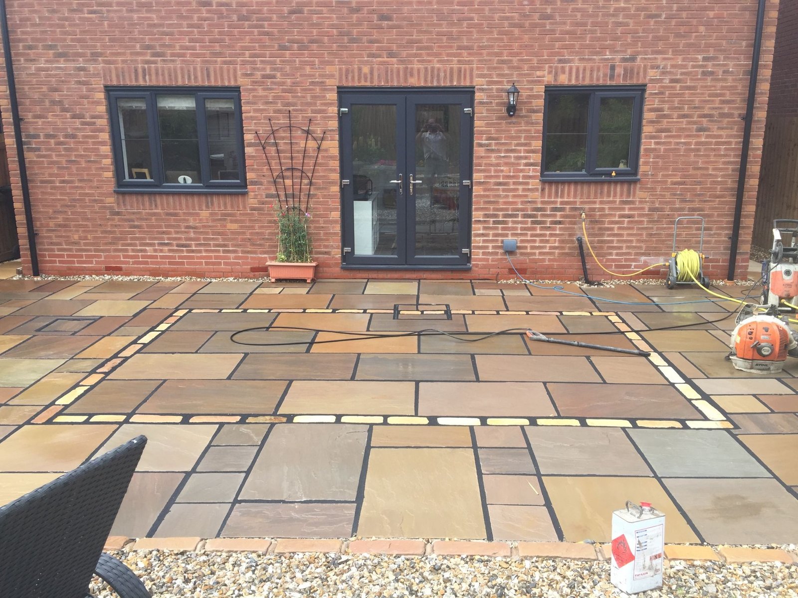 Completed patio project for Seddon Homes, Sandbach, by Cheshire Landscape Gardener