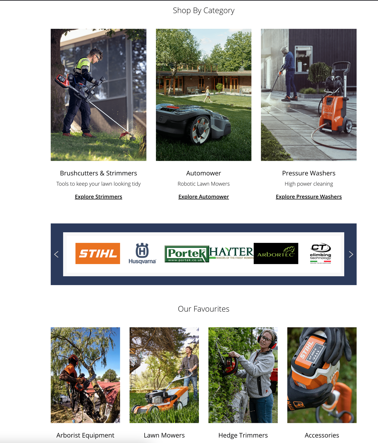 Brands at chelford farm supplies Stihl Hayter Portek